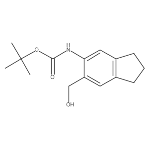 tert-butyl N-[6-(hydroxymethyl)-2,3-dihydro-1H-inden-5-yl]carbamate Structure