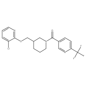5-(3-{[(3-Chloropyridin-2-yl)oxy]methyl}piperidine-1-carbonyl)-2-(trifluoromethyl)pyridine结构式