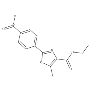 Ethyl 5-Methyl-2-(4-nitrophenyl)oxazole-4-carboxylate结构式