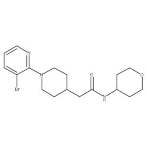 2-[1-(3-bromopyridin-2-yl)piperidin-4-yl]-N-(oxan-4-yl)acetamide结构式
