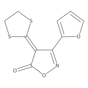 4-(1,3-Dithiolan-2-ylidene)-3-(2-furanyl)-5(4H)-isoxazolone结构式