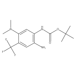 Carbamic acid,n-[2-amino-5-(dimethylamino)-4-(trifluoromethyl)phenyl]-,1,1-dimethylethyl ester Structure