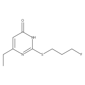 6-ethyl-2-[(3-fluoropropyl)sulfanyl]-4(3H)-pyrimidinone结构式