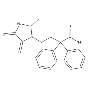 4-(2-Methyl-4,5-dioxoimidazolidin-1-yl)-2,2-diphenylbutanamide Structure
