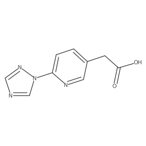 2-[6-(1H-1,2,4-triazol-1-yl)pyridin-3-yl]acetic acid结构式