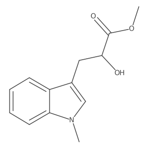 methyl 2-hydroxy-3-(1-methyl-1H-indol-3-yl)propanoate结构式