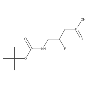 ((R)-3-((tert-Butoxycarbonyl)amino)-2-fluoropropyl)phosphinic acid结构式