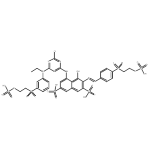 5-((4-Chloro-6-(ethyl(3-((2-(sulfooxy)ethyl)sulfonyl)phenyl)amino)-1,3,5-triazin-2-yl)amino)-4-hydroxy-3-((4-((2-(sulfooxy)ethyl)sulfonyl)phenyl)diazenyl)naphthalene-2,7-disulfonic acid Structure