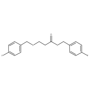 S-[(4-Fluorophenyl)methyl] 3-[[(4-fluorophenyl)methyl]thio]propanethioate Structure