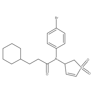 N-(4-bromophenyl)-3-cyclohexyl-N-(1,1-dioxido-2,3-dihydrothiophen-3-yl)propanamide结构式