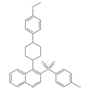 3-((4-Chlorophenyl)sulfonyl)-4-(4-(4-methoxyphenyl)piperazin-1-yl)quinoline Structure