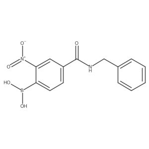 4-(Benzylcarbamoyl)-2-nitrophenylboronic acid结构式