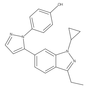 4-[5-(1-Cyclopropyl-3-ethyl-1h-indazol-6-yl)-1h-pyrazol-1-yl]phenol Structure