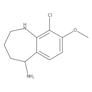9-Chloro-8-methoxy-2,3,4,5-tetrahydro-1H-benzo[B]azepin-5-amine结构式