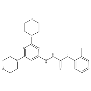 2-(4,6-dimorpholino-1,3,5-triazin-2-yl)-N-(o-tolyl)hydrazinecarbothioamide结构式