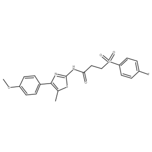 3-(4-fluorobenzenesulfonyl)-N-[4-(4-methoxyphenyl)-5-methyl-1,3-thiazol-2-yl]propanamide结构式