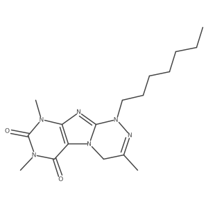 1-heptyl-3,7,9-trimethyl-5,7,9-trihydro-4H-1,2,4-triazino[4,3-h]purine-6,8-dio ne Structure