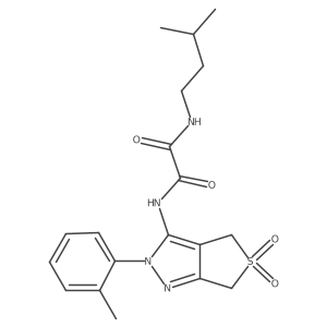 N1-(5,5-dioxido-2-(o-tolyl)-4,6-dihydro-2H-thieno[3,4-c]pyrazol-3-yl)-N2-isopentyloxalamide结构式
