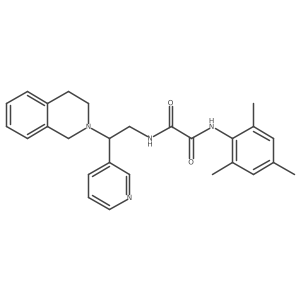 N'-[2-(pyridin-3-yl)-2-(1,2,3,4-tetrahydroisoquinolin-2-yl)ethyl]-N-(2,4,6-trimethylphenyl)ethanediamide Structure