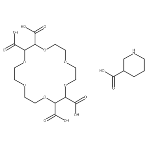 (2S,3S,11S,12S)-1,4,7,10,13,16-Hexaoxacyclooctadecane-2,3,11,12-tetracarboxylic acid piperidine-3-carboxylic acid salt Structure