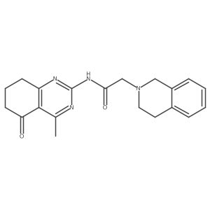 2-(3,4-dihydroisoquinolin-2(1H)-yl)-N-(4-methyl-5-oxo-5,6,7,8-tetrahydroquinazolin-2-yl)acetamide结构式