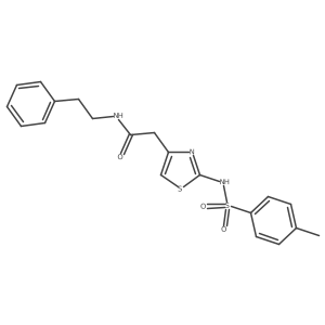 2-(2-(4-methylphenylsulfonamido)thiazol-4-yl)-N-phenethylacetamide Structure