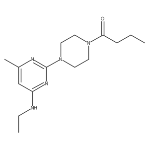 1-(4-(4-(Ethylamino)-6-methylpyrimidin-2-yl)piperazin-1-yl)butan-1-one Structure