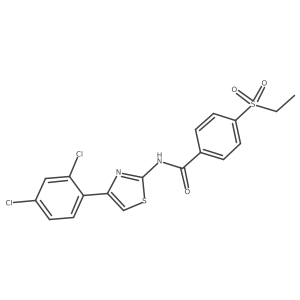 N-(4-(2,4-dichlorophenyl)thiazol-2-yl)-4-(ethylsulfonyl)benzamide Structure