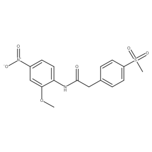 N-(2-methoxy-4-nitrophenyl)-2-(4-(methylsulfonyl)phenyl)acetamide Structure