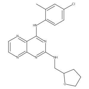 (4-Chloro-2-methylphenyl){2-[(oxolan-2-ylmethyl)amino]pteridin-4-yl}amine结构式