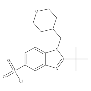 2-tert-Butyl-1-(tetrahydro-2H-pyran-4-ylmethyl)-1H-benzimidazole-5-sulfonyl chloride结构式