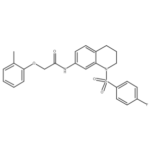 N-(1-((4-fluorophenyl)sulfonyl)-1,2,3,4-tetrahydroquinolin-7-yl)-2-(o-tolyloxy)acetamide Structure