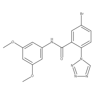 5-bromo-N-(3,5-dimethoxyphenyl)-2-(1H-tetrazol-1-yl)benzamide结构式