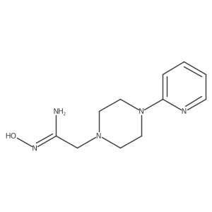 N'-hydroxy-2-(4-pyridin-2-ylpiperazin-1-yl)ethanimidamide结构式