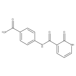 N-[4-(Aminocarbonyl)phenyl]-1,2-dihydro-2-oxo-3-pyridinecarboxamide结构式