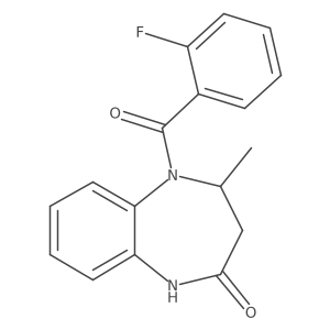 5-(2-fluorobenzoyl)-4-methyl-4,5-dihydro-1H-benzo[b][1,4]diazepin-2(3H)-one结构式