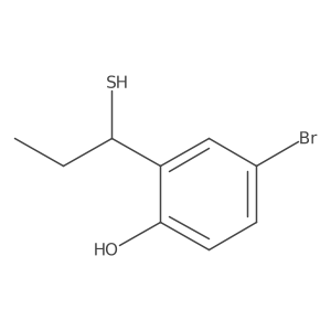 4-Bromo-2-(1-sulfanylpropyl)phenol结构式
