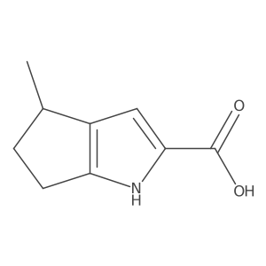 4-Methyl-1,4,5,6-tetrahydrocyclopenta[b]pyrrole-2-carboxylic acid结构式