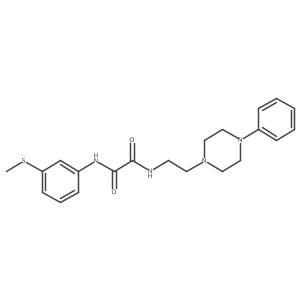 N1-(3-(methylthio)phenyl)-N2-(2-(4-phenylpiperazin-1-yl)ethyl)oxalamide结构式