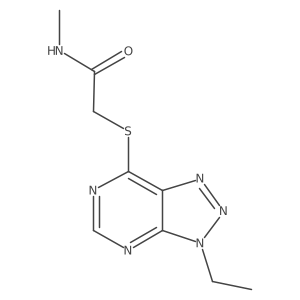 2-({3-ethyl-3H-[1,2,3]triazolo[4,5-d]pyrimidin-7-yl}sulfanyl)-N-methylacetamide Structure