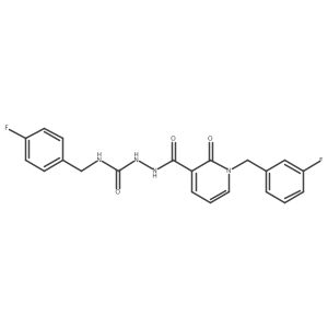 N-(4-fluorobenzyl)-2-(1-(3-fluorobenzyl)-2-oxo-1,2-dihydropyridine-3-carbonyl)hydrazinecarboxamide Structure