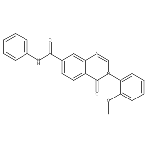 3-(2-methoxyphenyl)-4-oxo-N-phenyl-3,4-dihydroquinazoline-7-carboxamide结构式