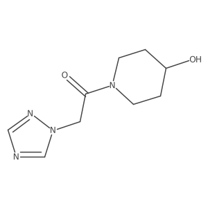 1-(4-hydroxypiperidin-1-yl)-2-(1H-1,2,4-triazol-1-yl)ethan-1-one Structure