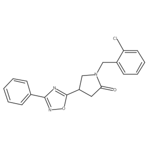 1-[(2-Chlorophenyl)methyl]-4-(3-phenyl-1,2,4-oxadiazol-5-yl)-2-pyrrolidinone Structure