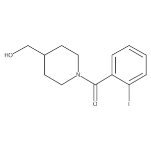 (4-(Hydroxymethyl)piperidin-1-yl)(2-iodophenyl)methanone Structure