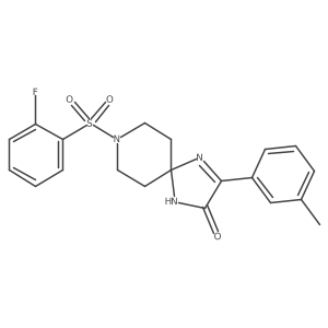 8-((2-Fluorophenyl)sulfonyl)-3-(m-tolyl)-1,4,8-triazaspiro[4.5]dec-3-en-2-one Structure