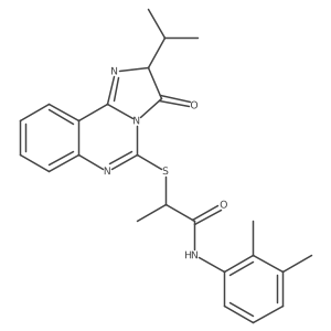 N-(2,3-dimethylphenyl)-2-((2-isopropyl-3-oxo-2,3-dihydroimidazo[1,2-c]quinazolin-5-yl)thio)propanamide结构式