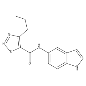 N-(1H-indol-5-yl)-4-propyl-1,2,3-thiadiazole-5-carboxamide结构式