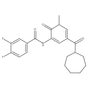 N-(5-(azepane-1-carbonyl)-1-methyl-2-oxo-1,2-dihydropyridin-3-yl)-3,4-difluorobenzamide Structure