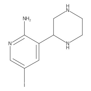 5-Iodo-3-(2S)-2-piperazinyl-2-pyridinamine Structure